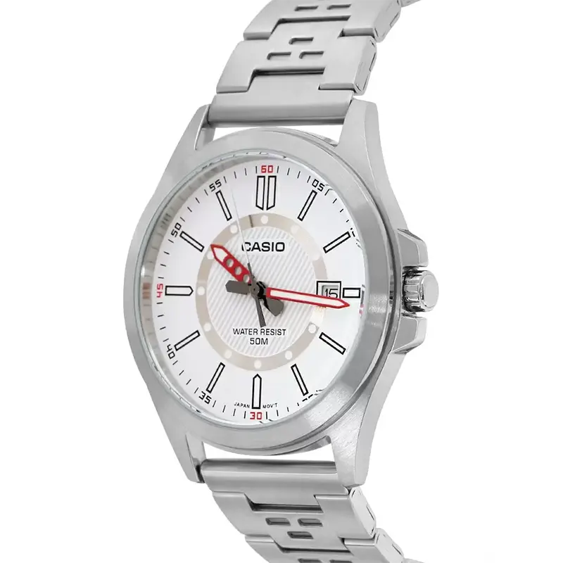 Casio White Classic Dial Men's Watch-  MTP-E700D-7EVDF